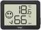 Digitale thermometer toont 18,6 graden Celsius en 66 procent luchtvochtigheid. Een lachend gezicht naast de temperatuur.