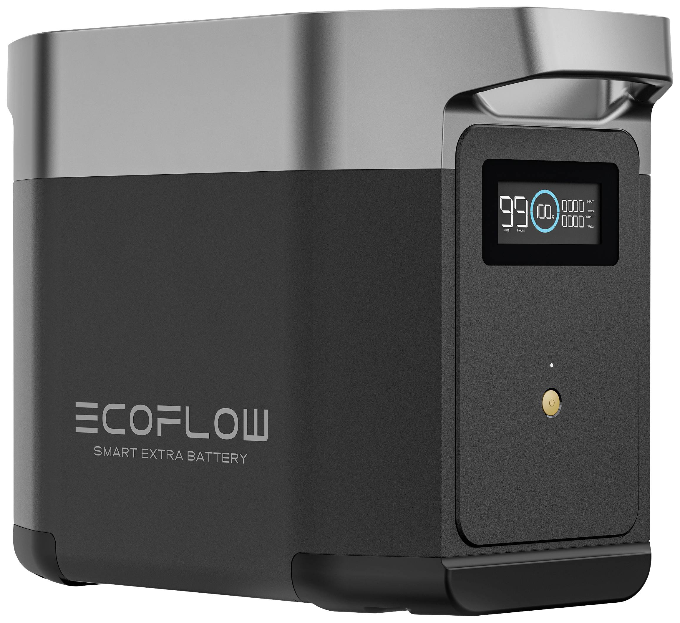 ECOFLOW Delta 2 Battery Accupack Lithium-ijzer-fosfaat (LFP) Zwart Statusweergave