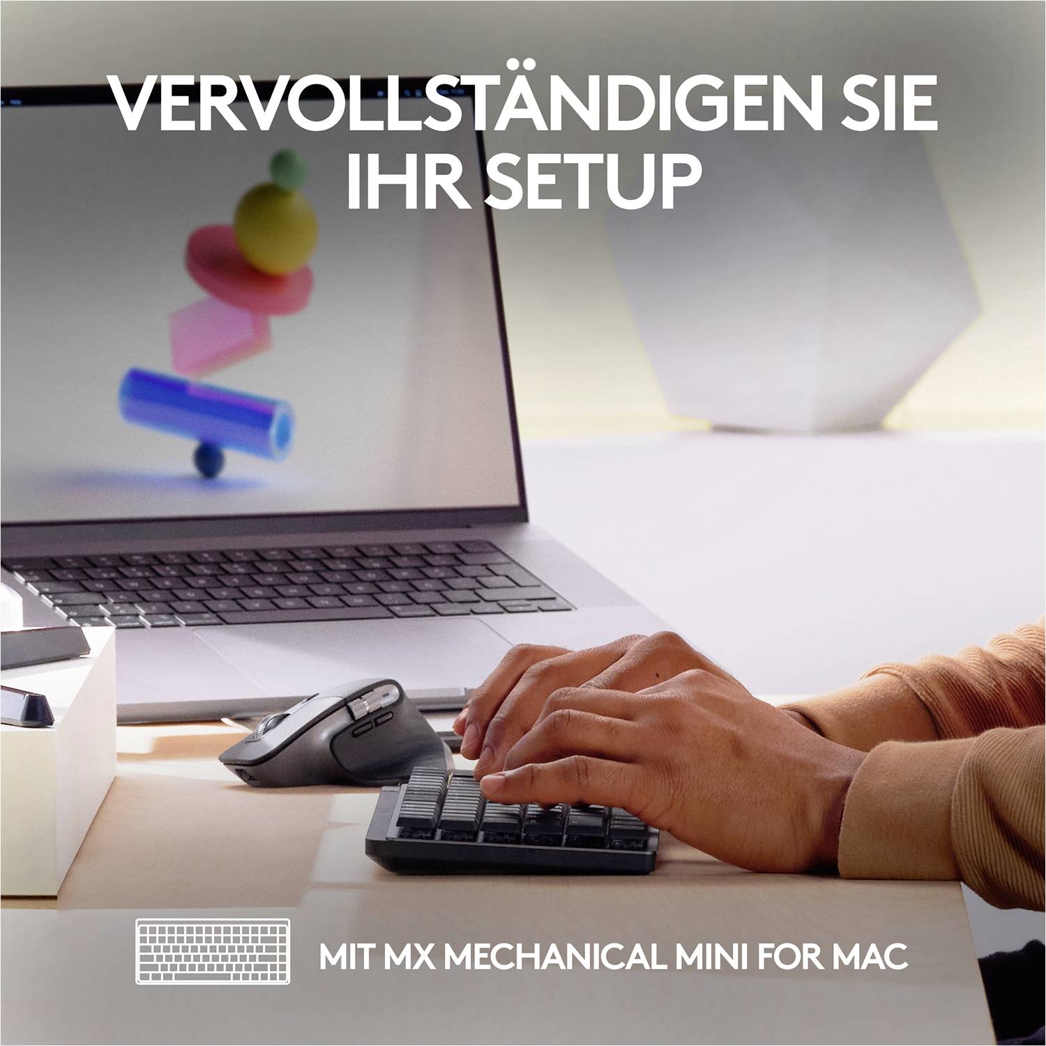 Voltooi uw setup met MX Mechanical Mini voor Mac.