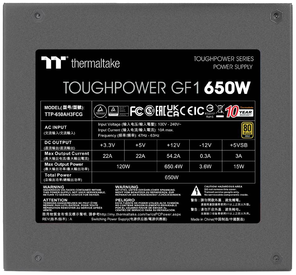 Thermaltake PS-TPD-0650FNFAGE-1 PC-netvoeding 650 W ATX 80 Plus Gold-13
