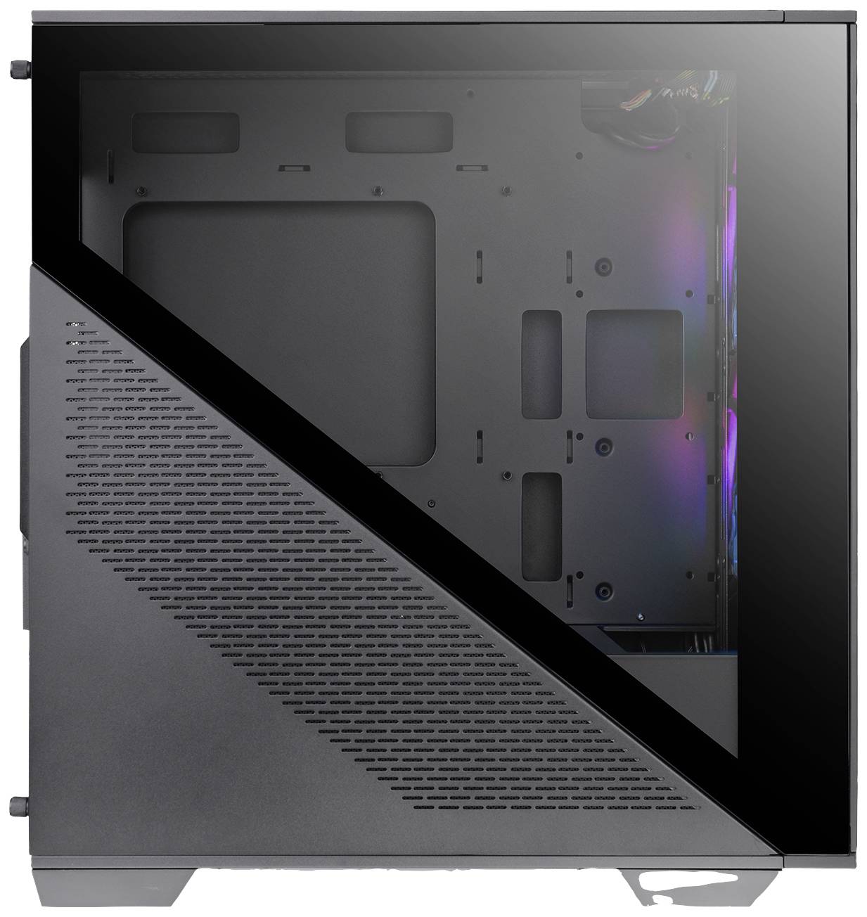 Thermaltake CA-1S4-00S1WN-00 Midi-tower PC-behuizing Zwart LCS-compatibel, Zijvenster, Geschikt voor DIY-waterkoeling,-1