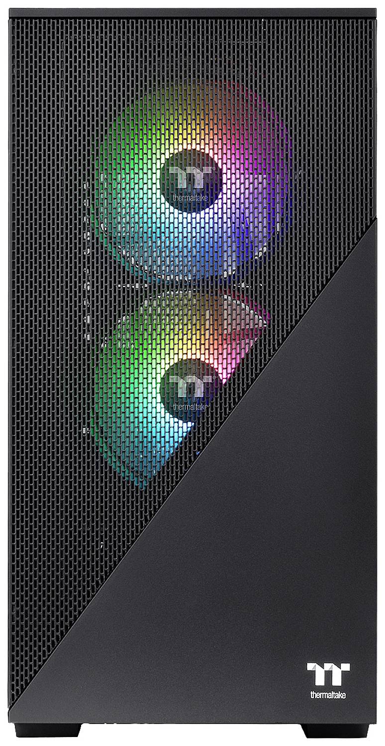 Thermaltake CA-1S4-00S1WN-00 Midi-tower PC-behuizing Zwart LCS-compatibel, Zijvenster, Geschikt voor DIY-waterkoeling,-3
