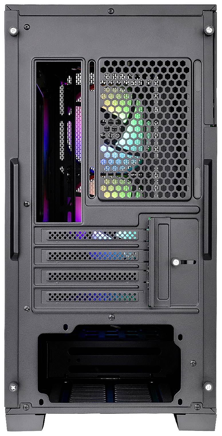Thermaltake CA-1S4-00S1WN-00 Midi-tower PC-behuizing Zwart LCS-compatibel, Zijvenster, Geschikt voor DIY-waterkoeling,-4