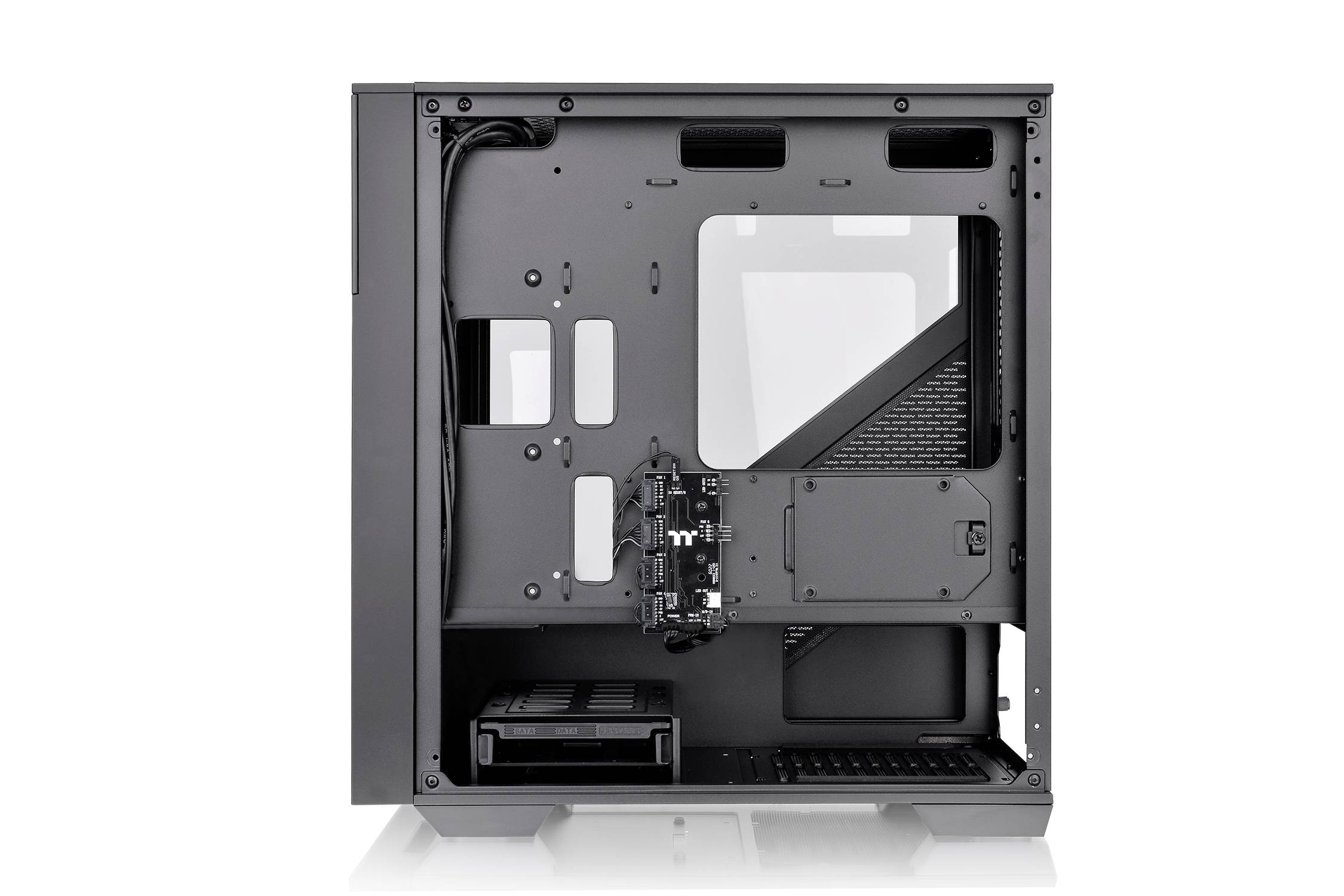 Thermaltake CA-1S4-00S1WN-00 Midi-tower PC-behuizing Zwart LCS-compatibel, Zijvenster, Geschikt voor DIY-waterkoeling,-7