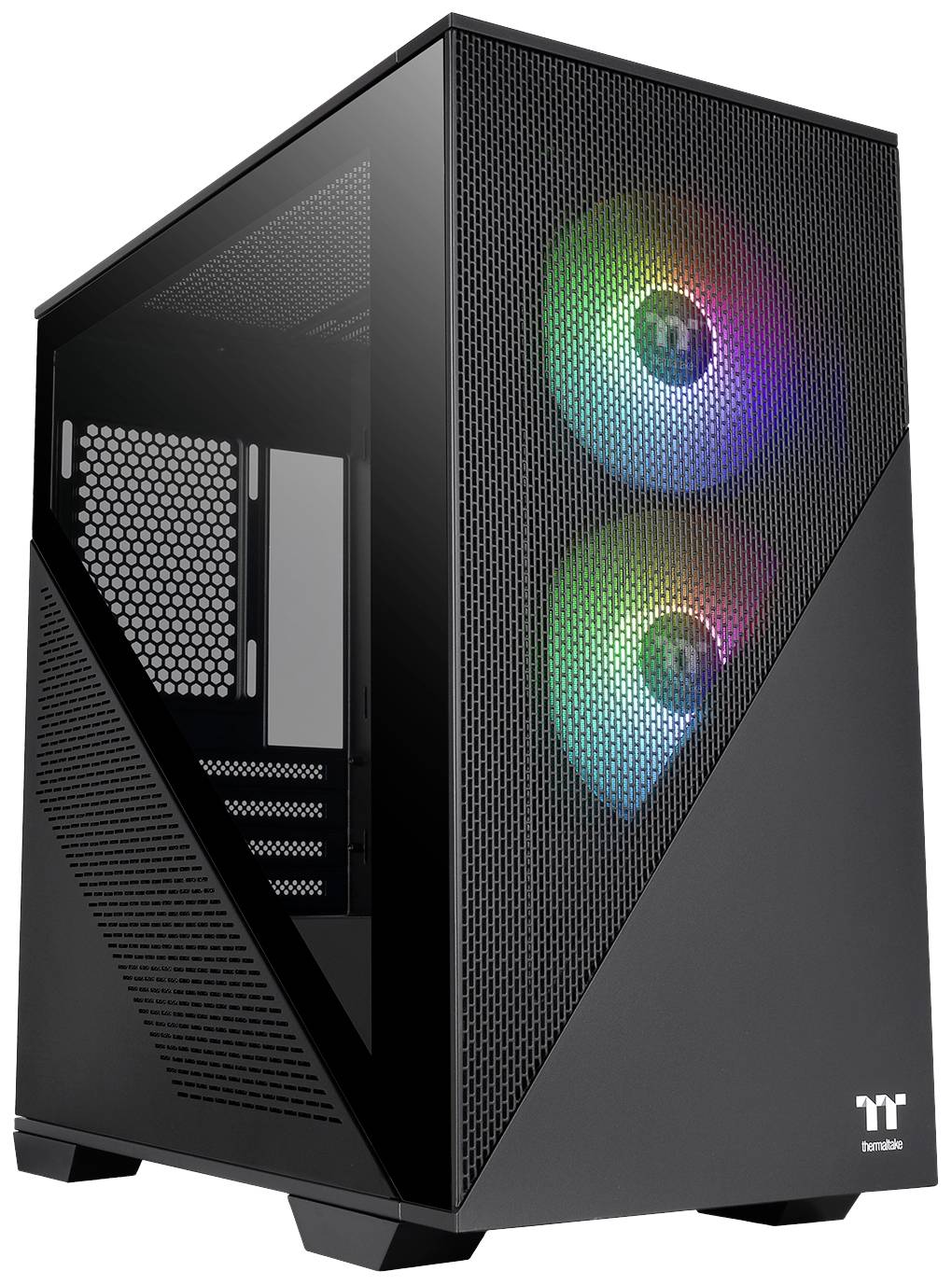 Thermaltake CA-1S4-00S1WN-00 Midi-tower PC-behuizing Zwart LCS-compatibel, Zijvenster, Geschikt voor DIY-waterkoeling,-9