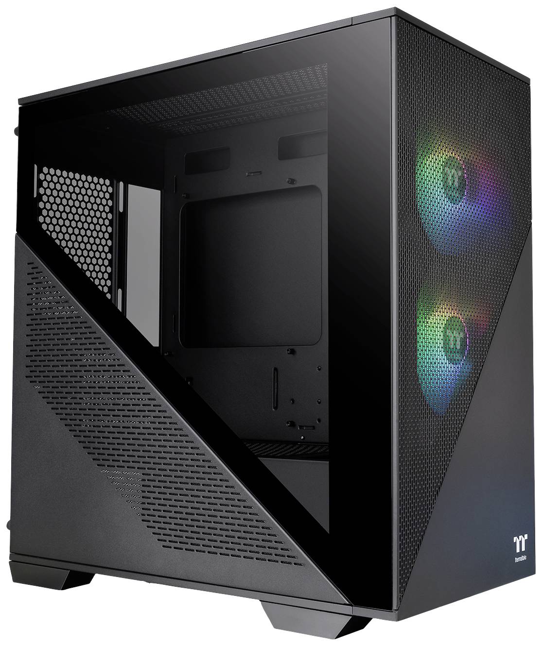 Thermaltake CA-1S4-00S1WN-00 Midi-tower PC-behuizing Zwart LCS-compatibel, Zijvenster, Geschikt voor DIY-waterkoeling,-10