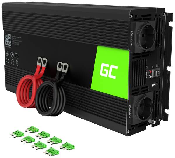 Green Cell INV25 Omvormer 1500 W 12 V - 230 V