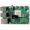Een groen printplaat-module met meerdere USB-poorten, een Rockchip-processor en andere elektronische componenten.