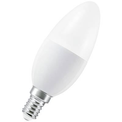 Witte LED-kaarslamp met zilveren voet, geschikt voor decoratieve verlichting. Energiezuinig en duurzaam.