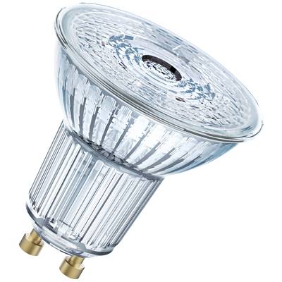Heldere ledlamp met GU10-fitting, geschikt voor plafond- of wandspots.