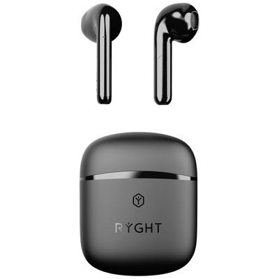 RYGHT WAYS2 In Ear headset Bluetooth  Stereo Zwart  Indicator voor batterijstatus, Headset, Oplaadbox, Touchbesturing