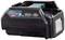 Accupack, gemerkt met '40V max 14.4V-18V XGT', zwart met blauwe en rode details.