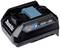 Acculader van Makita, compatibel met 40V Max en 14,4-18V XGT accu's, in zwarte en blauwe kleur.