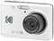 Witte digitale camera met 4x groothoekzoom en Full-HD-resolutie.