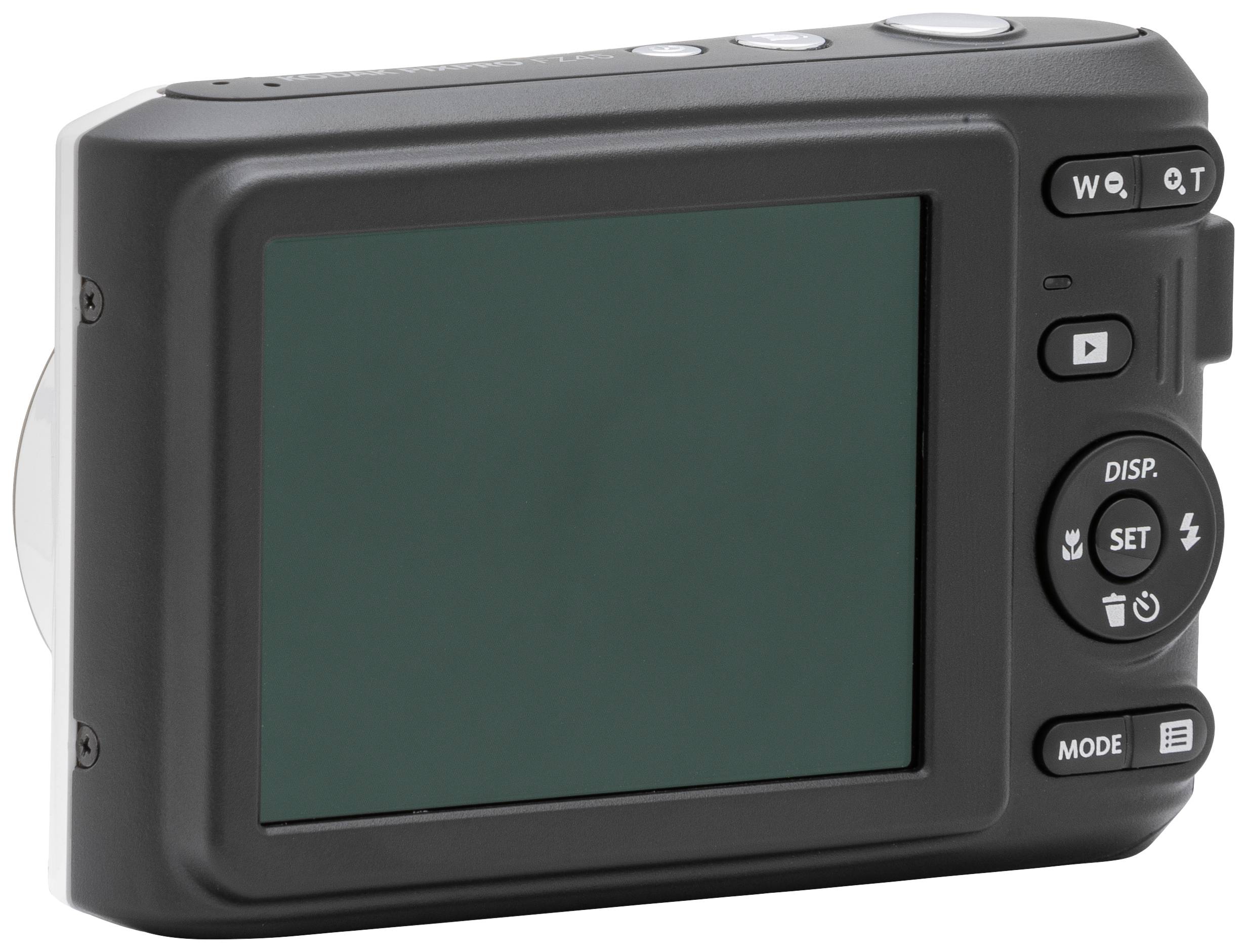 De achterkant van een digitale camera met een scherm, bedieningselementen aan de rechterkant voor het besturen van opnamemodi en instellingen.