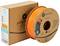 Een spoel met oranje 3D-printer filament van het merk Polymaker, naast de bijbehorende verpakking.