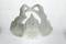 3D-geprint model van een menselijk bekken, vooraanzicht. Toont complexe botstructuren en anatomische details.