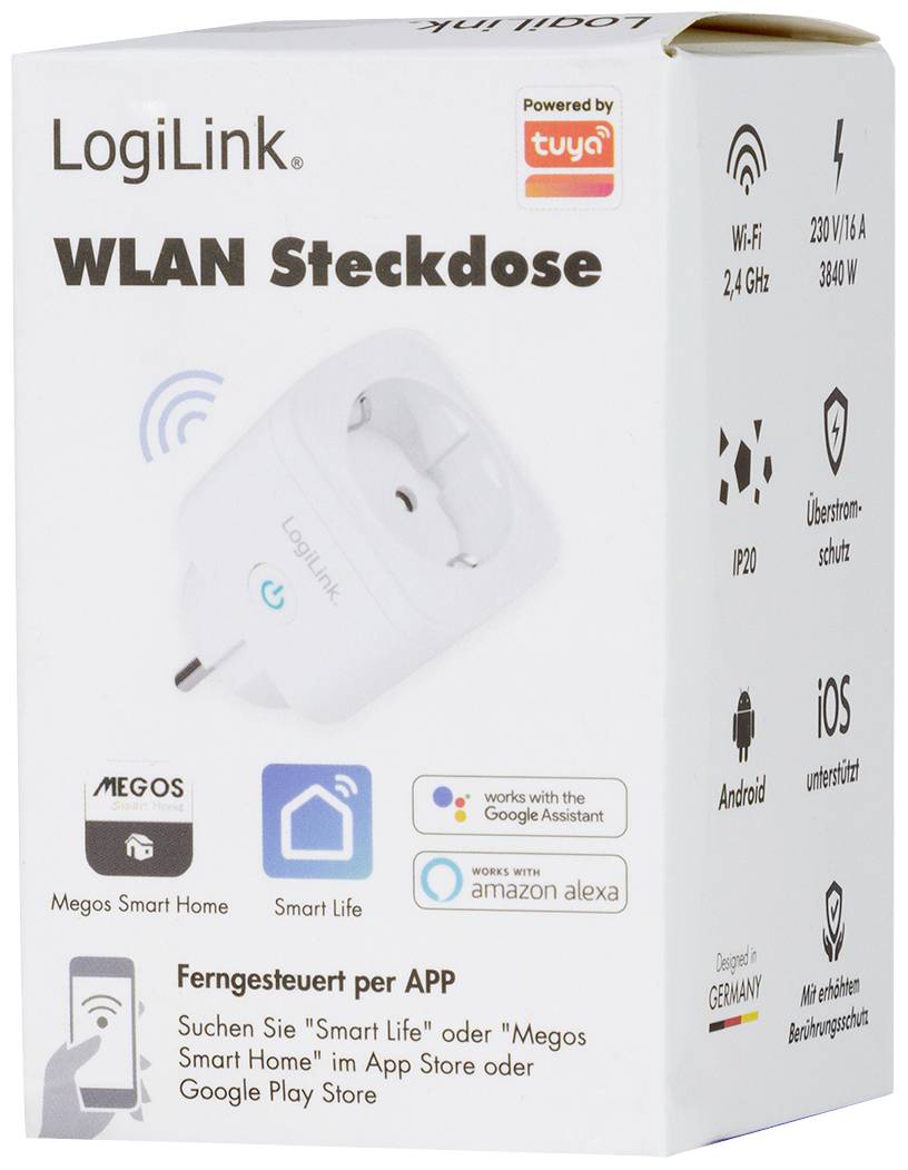 LOGILINK SH0101 Stekkerblok: beveiliging; Contact: 1; 230VAC; 16A; wit; IP20 - 1 stuk-6