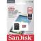 'SanDisk Ultra microSDXC UHS-I-kaart met adapter, 256 GB, voor snelle foto- en video-opnamen in Full HD, inclusief hoes.'