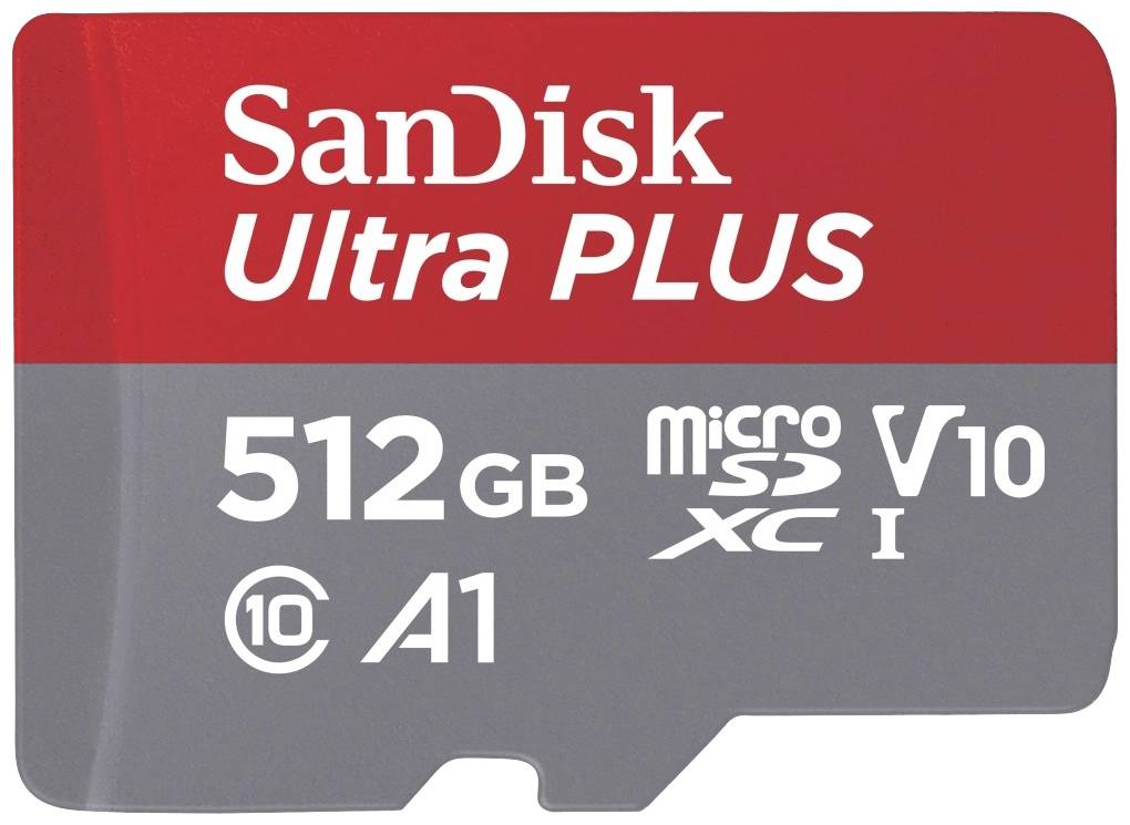 SanDisk microSDXC Ultra PLUS 512GB (A1/UHS-1/Cl.10/160MB/s) + Adapter microSDXC-kaart 512 GB A1 Application Performance -2