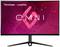 Een gamingmonitor met een gebogen scherm, rode achtergrond en het opschrift 'ViewSonic OMNI'. Ideaal voor gaming.