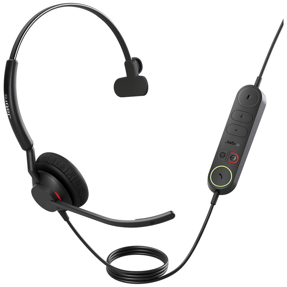 Jabra Engage 40 Over Ear headset Kabel, Bluetooth Telefoon Mono Zwart Ruisonderdrukking (microfoon) Volumeregeling