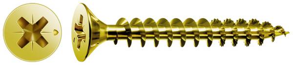 SPAX 1081020250255 R 88094 Senkkopf m.Spitze/Kreuzschl.-PZ Houtschroef 2.5 mm 25 mm Kruiskop Pozidriv    Staal YELLOX 1000 stuk(s)