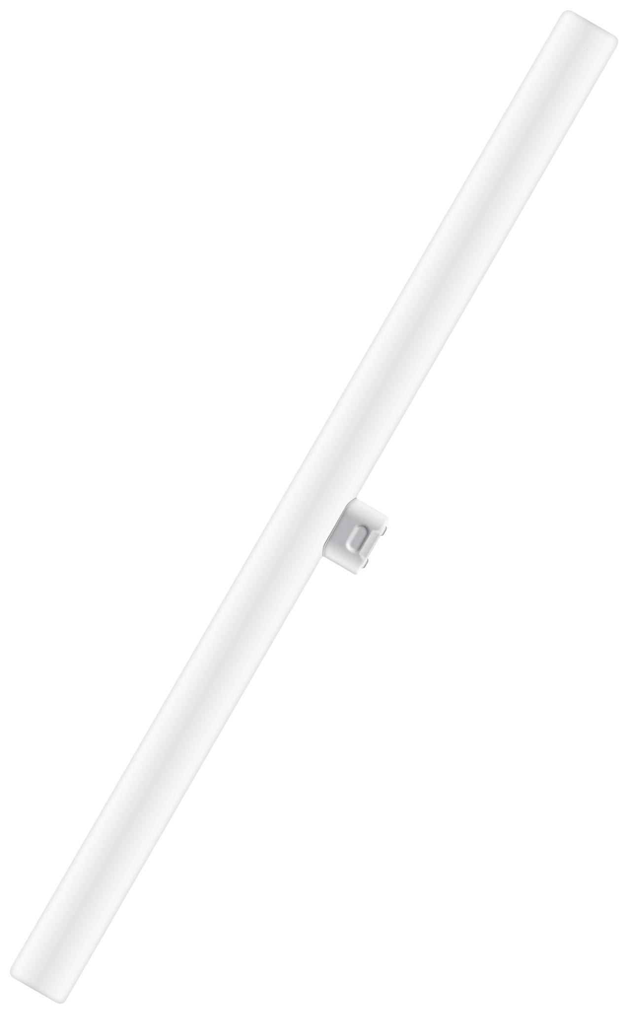 Een witte, lange stok met een kleine houder in het midden, horizontaal gepositioneerd.