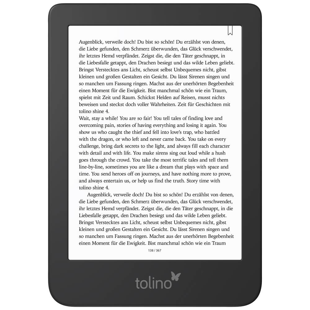 Tolino shine 4 eBook-reader 15.2 cm (6 inch) Zwart/blauw