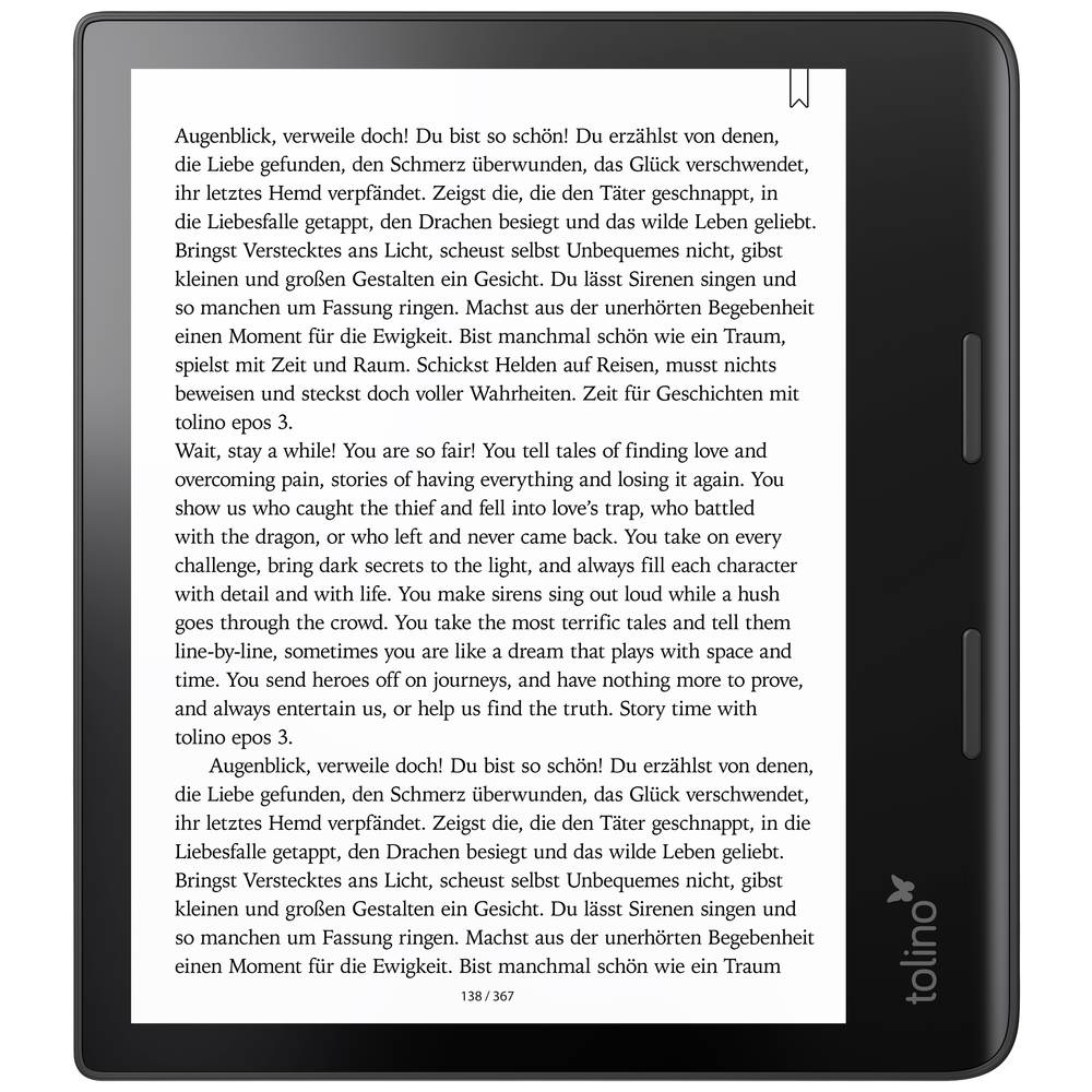Tolino epos 3 eBook-reader 20.3 cm (8 inch) Zwart
