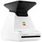 Een wit Polaroid-afdruktoestel genaamd 'Polaroid Lab', dat directe foto's afdrukt, compatibel met i-Type film; modern, compact ontwerp.