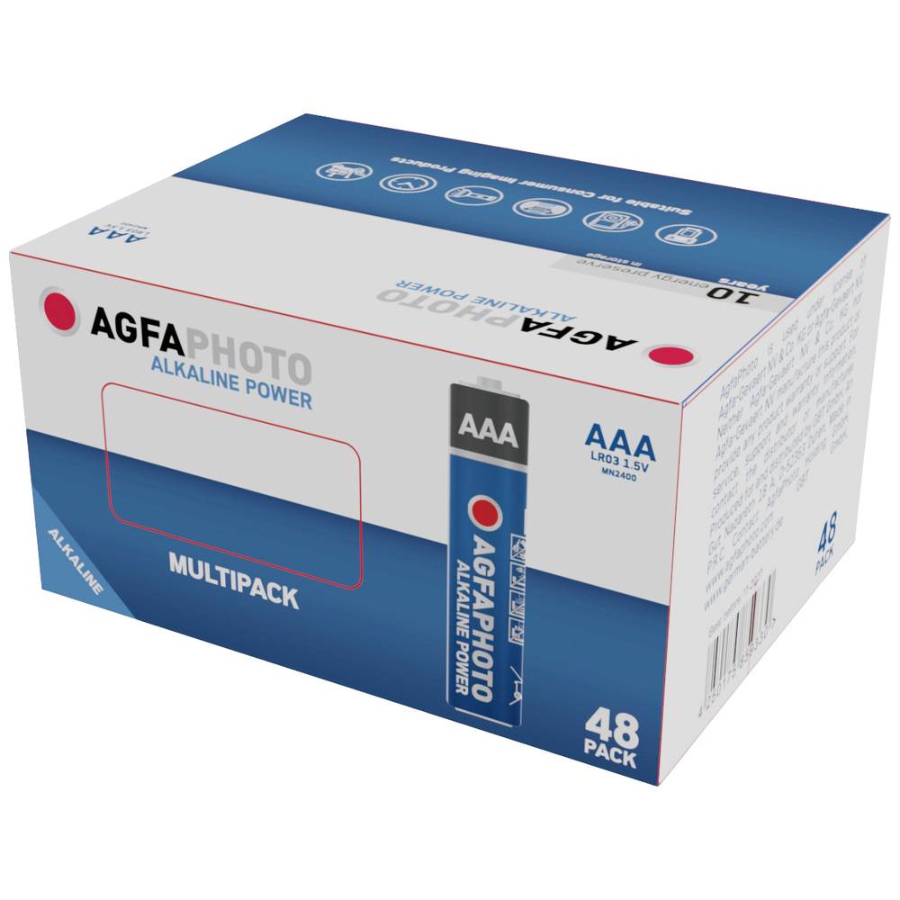 AgfaPhoto AAA batterij (potlood) Power LR03 Alkaline 1.5 V 48 stuk(s)