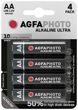 AgfaPhoto Ultra LR6 AA batterij (penlite) Alkaline  1.5 V 4 stuk(s)
