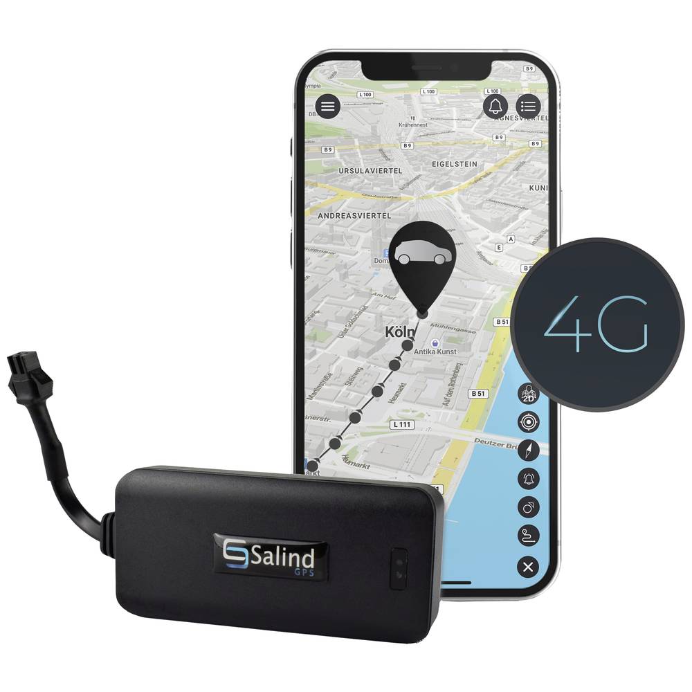 Salind GPS SALIND 01 4G GPS-tracker Voertuigtracker Zwart