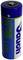 'Lithium ER 17505 3.6V' batterij, blauwe opdruk op witte cilinder.