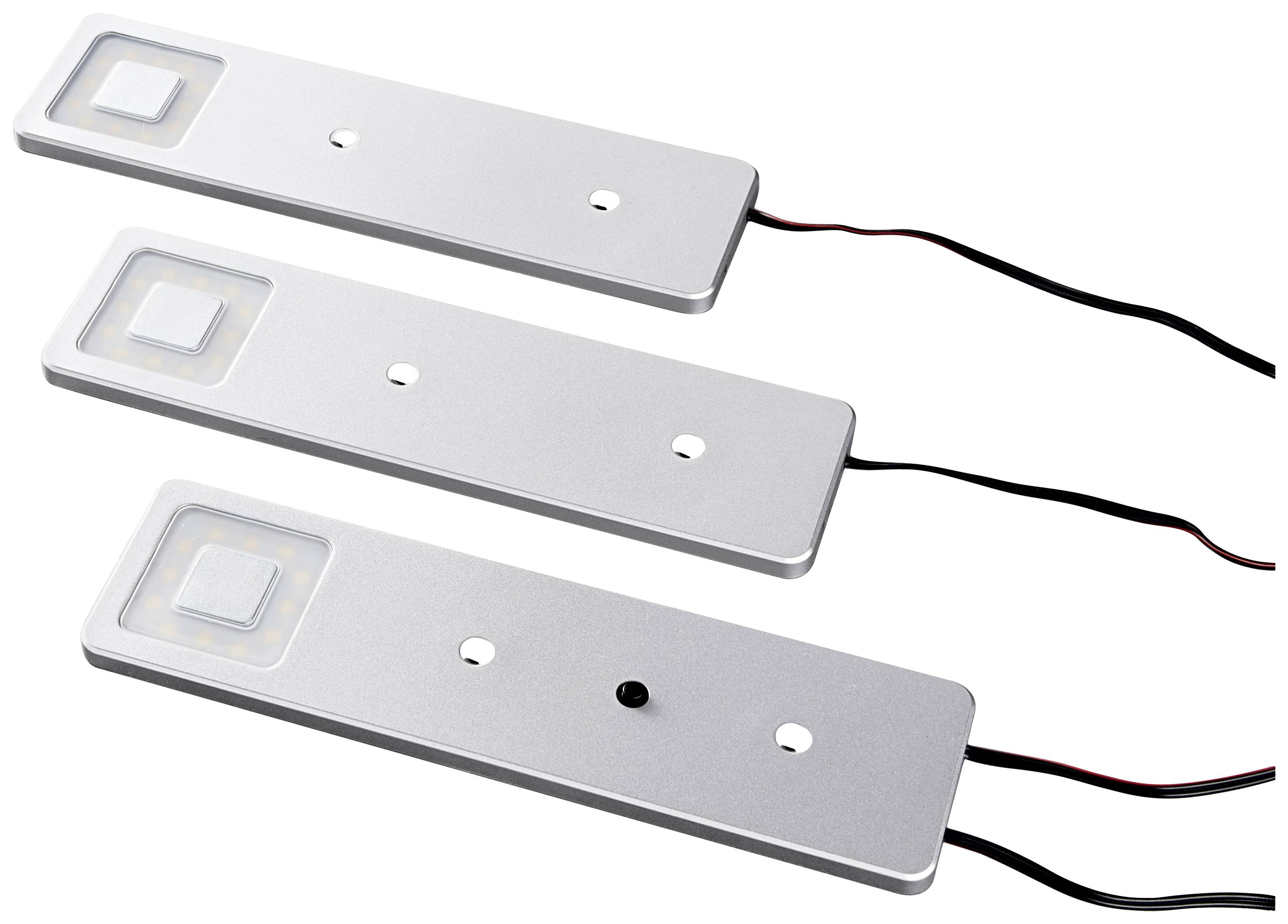 Heitronic Imola LED-onderbouwlamp startset LED LED 6.3 W Warmwit Zilver (metallic)