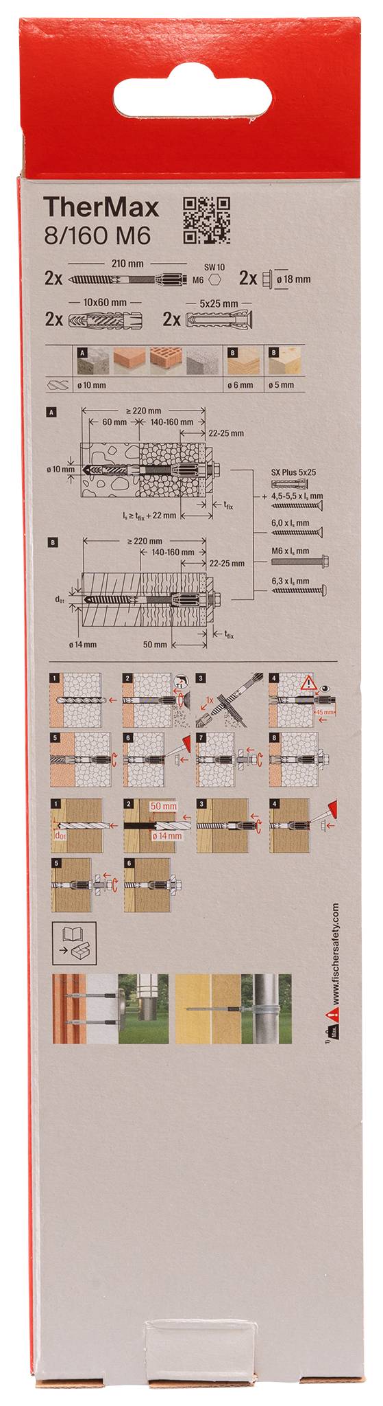 TherMax 8/160 M6 Verpakking: Montagehandleiding met stapsgewijze diagrammen en afbeeldingen voor correcte installatie.