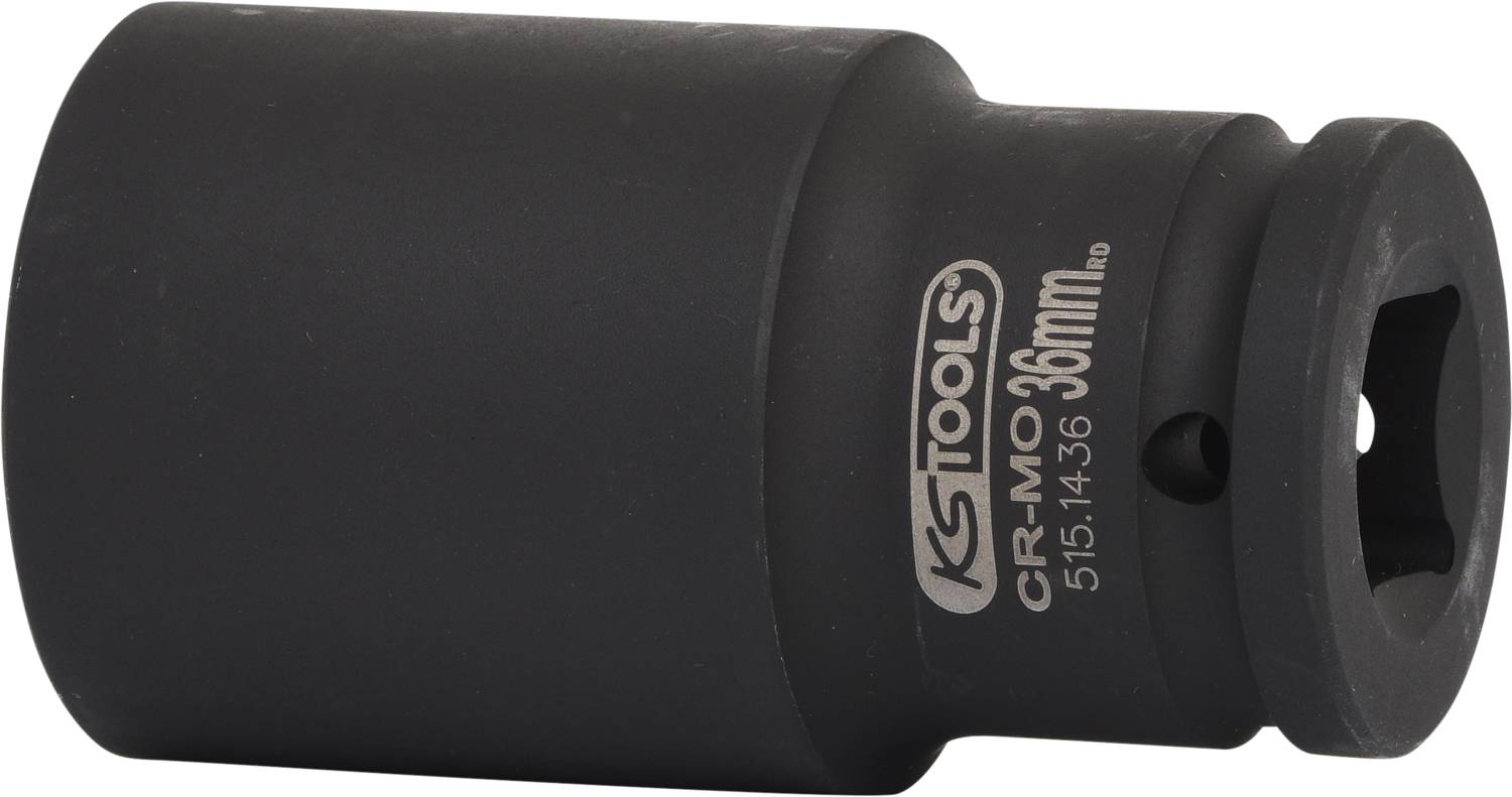 Steekmoer, zwart, 36 mm maat, met markering 'KS TOOLS CR-MO'.