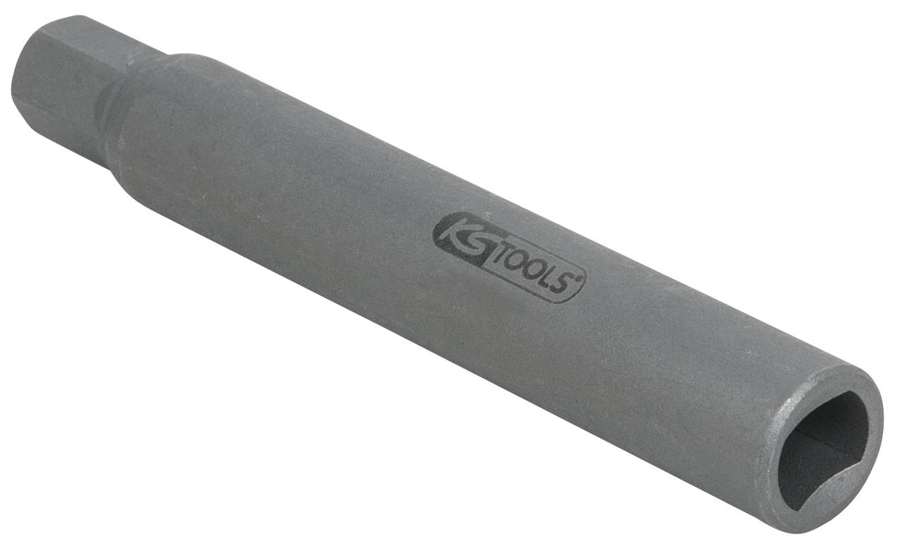 Een zilveren steeksleutel van KS Tools, liggend op een wit oppervlak, vaak gebruikt voor mechanische reparaties.