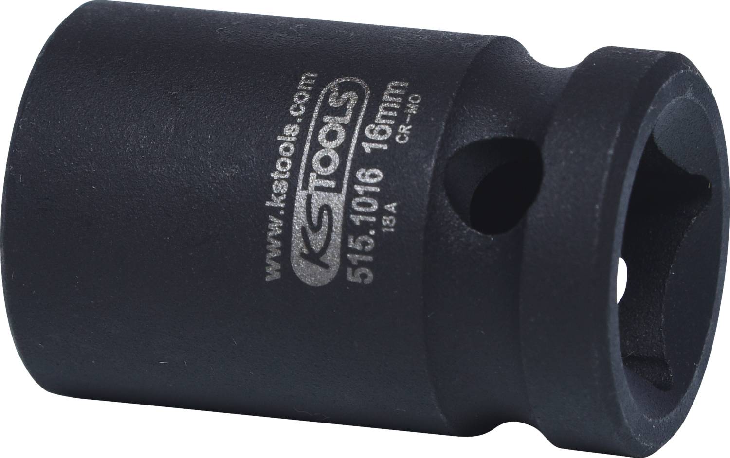 Zwarte steeksleutel met opschrift 'KS Tools 515.1016 18mm'.