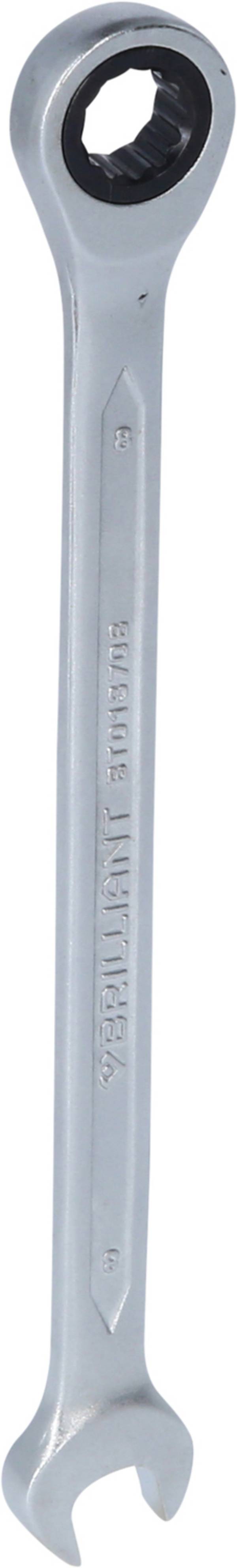 Brilliant Tools BT013708 BT013708 Ringsleutel met ratel  Sleutelbreedte (metrisch) 8 mm