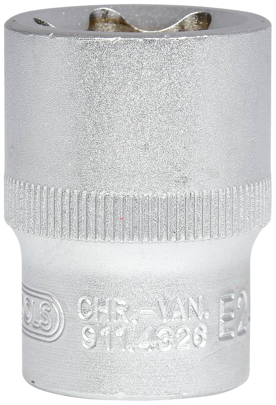 E12 dopmoer van chroom-vanadium-staal, zilverkleurig, gegroefde oppervlakte voor betere grip, geschikt voor auto- en machineschroeven.