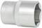 Dopsleutel van zilverkleurig metaal, 12 mm, met geprofileerd handvat voor betere grip, vaak gebruikt in werkplaatsen.