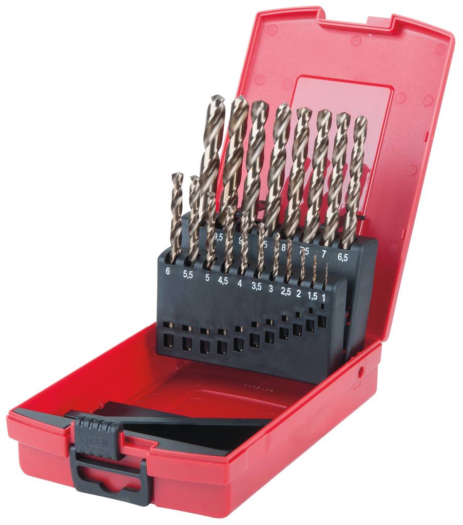 KS Tools 330.3620 3303620 HSS-G-Co 5 Metaal-spiraalboorset 1 mm, 1.5 mm, 2 mm, 2.5 mm, 3 mm, 3.5 mm, 4 mm, 4.5 mm, 5 mm, 5.5 mm, 6 mm, 6.5 mm, 7 mm, 7.5 mm, 8 mm, 8.5 mm, 9 mm, 9.5 mm, 10 mm 1 stuk(s)