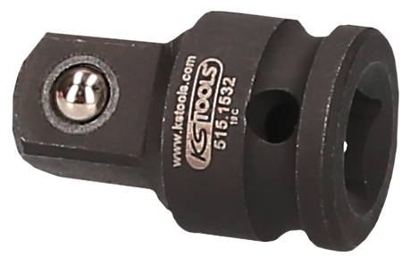Adapter met kogelvergrendeling, zwart metalen oppervlak, 'KS Tools'-logo en artikelnummer '515.1532' gegraveerd.