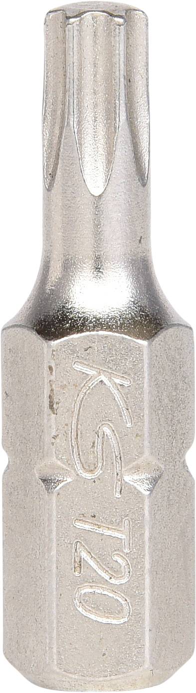 Metalen Torx-schroevenbitje met de markering 'T20', gebruikt voor schroefverbindingen.