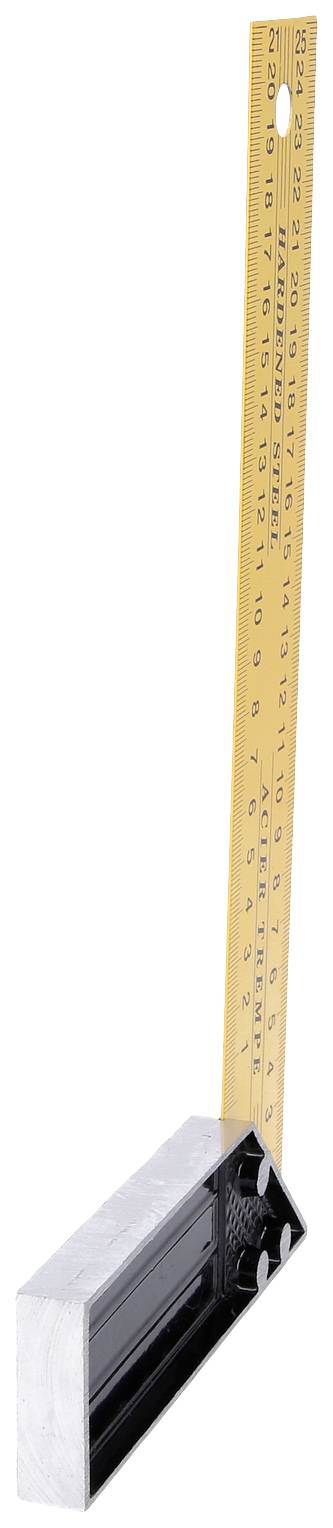 Winkel met een vastgezet geel liniaal dat wordt gebruikt als meetinstrument.