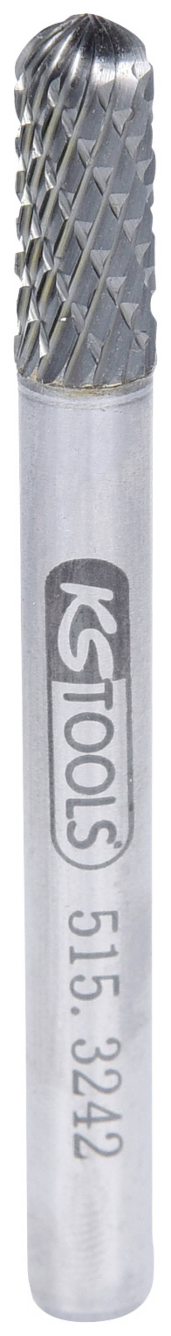 KS Tools 515.3242 Freesstift Hardmetaal   Lengte 61 mm Afmeting, Ø 6 mm Werklengte 40 mm Schachtdiameter 6.0 mm
