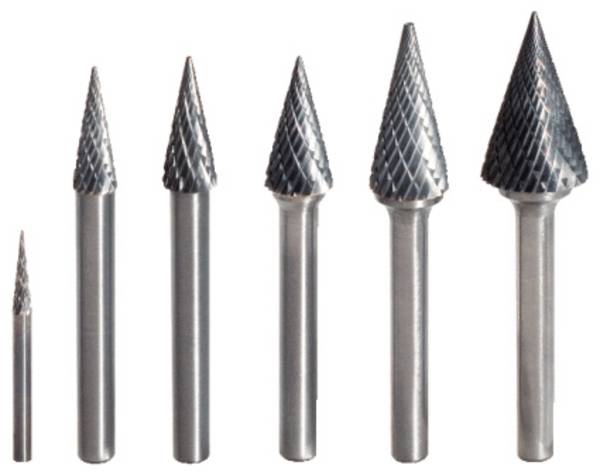 KS Tools 515.3271 Freesstift Hardmetaal Boom  Lengte 38.5 mm Afmeting, Ø 3 mm Werklengte 27 mm Schachtdiameter 3.0 mm
