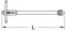 Gereedschapsschema: Mechanische momentsleutel van KS Tools met T-handgreep en verstelbare lengte (L).